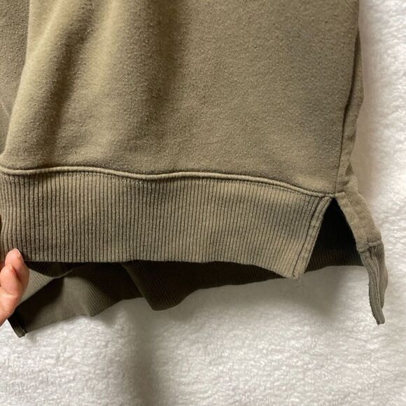 Aerie American Eagle Size XS Olive Green Oversized Cowl Neck Pullover Sweatshirt - Picture 5 of 11
